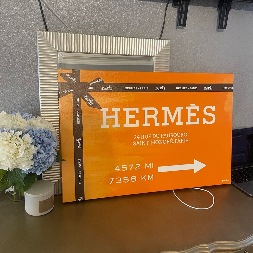 Hermès Orange Decorative Sign